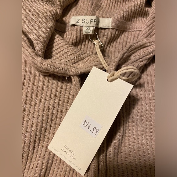 BNWT Z Supply - Faith Marled Rib Hoodie xs - Picture 10 of 12